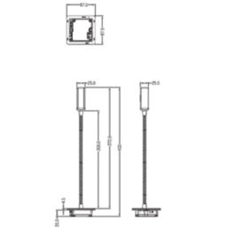 Knightsbridge  LED Reading Light Matt Black 2W 55lm + 2.4A 2-Outlet Type A USB Charger