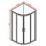 Framed Quadrant 2-Door Shower Enclosure LH&RH Polished Silver 800mm x 800mm x 1850mm