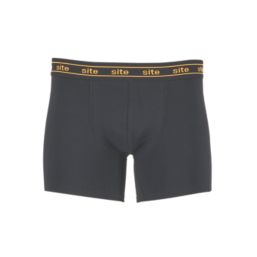 Site 2 Pack Black Small Mens Boxer Shorts