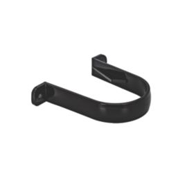 FloPlast  Half Round Pipe Clips Black 68mm 10 Pack
