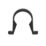 FloPlast  Half Round Pipe Clips Black 68mm 10 Pack