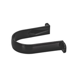 FloPlast  Half Round Pipe Clips Black 68mm 10 Pack
