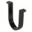 FloPlast  Half Round Pipe Clips Black 68mm 10 Pack