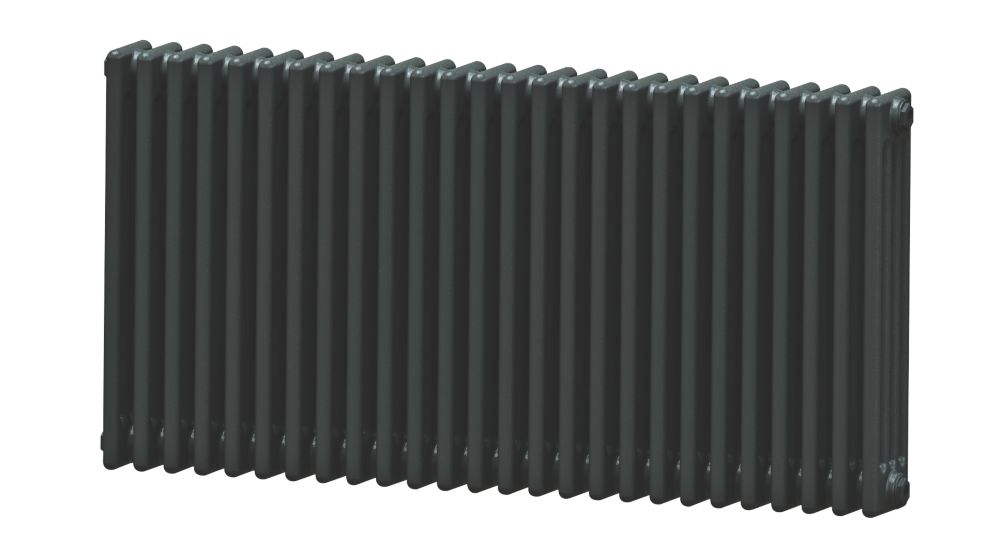Acova 600mm x 1226mm 7079BTU Volcanic Horizontal 4 Column Radiator ...
