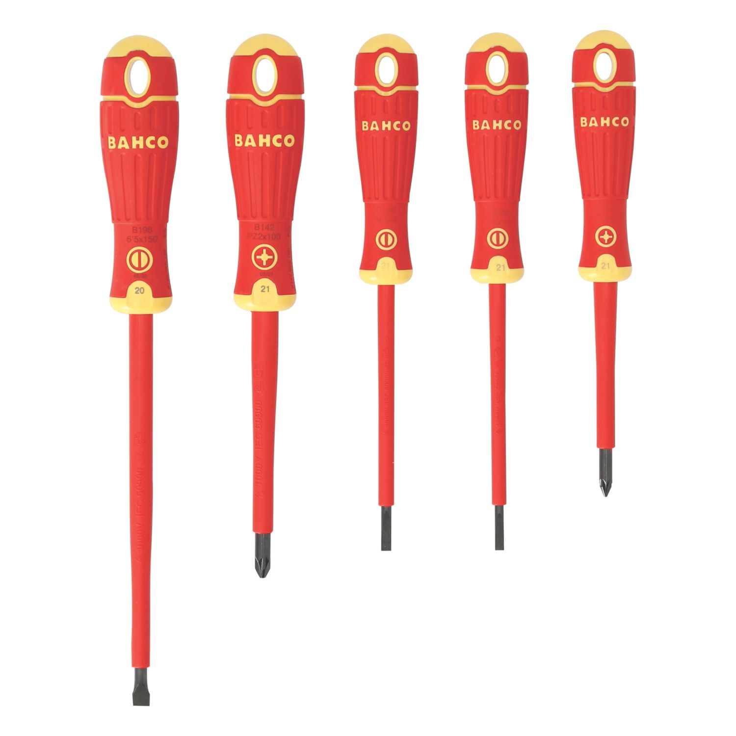 Bahco BahcoFit Mixed VDE Screwdrivers 5 Piece Set (9287K)