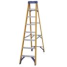 Werner Fibreglass 2.2m 8 Step Swingback A Frame Step Ladder