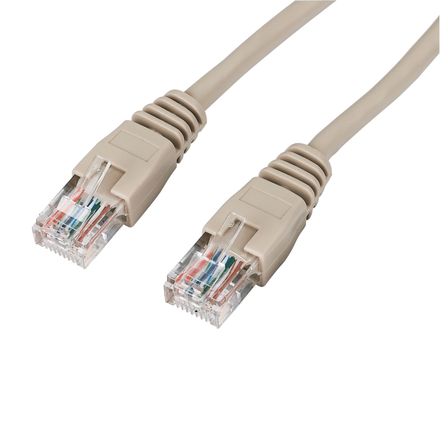 Essentials Beige Unshielded RJ45 Cat 5e Ethernet Cables 3m 10 Pack (92898)