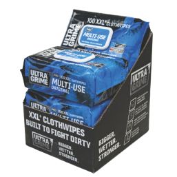 Ultragrime Pro Multi-Use XXL Cleaning Wipes 6 Pack