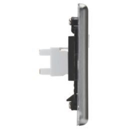 Knightsbridge  1-Gang RJ45 Brushed Chrome with Colour-Matched Inserts