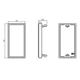 Knightsbridge NETHGY 10-Module Modular Blanking Plate Grey 10 Pack
