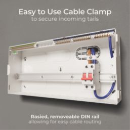 British General Circuit Protection 16-Module 12-Way Part-Populated High Integrity Main Switch Consumer Unit
