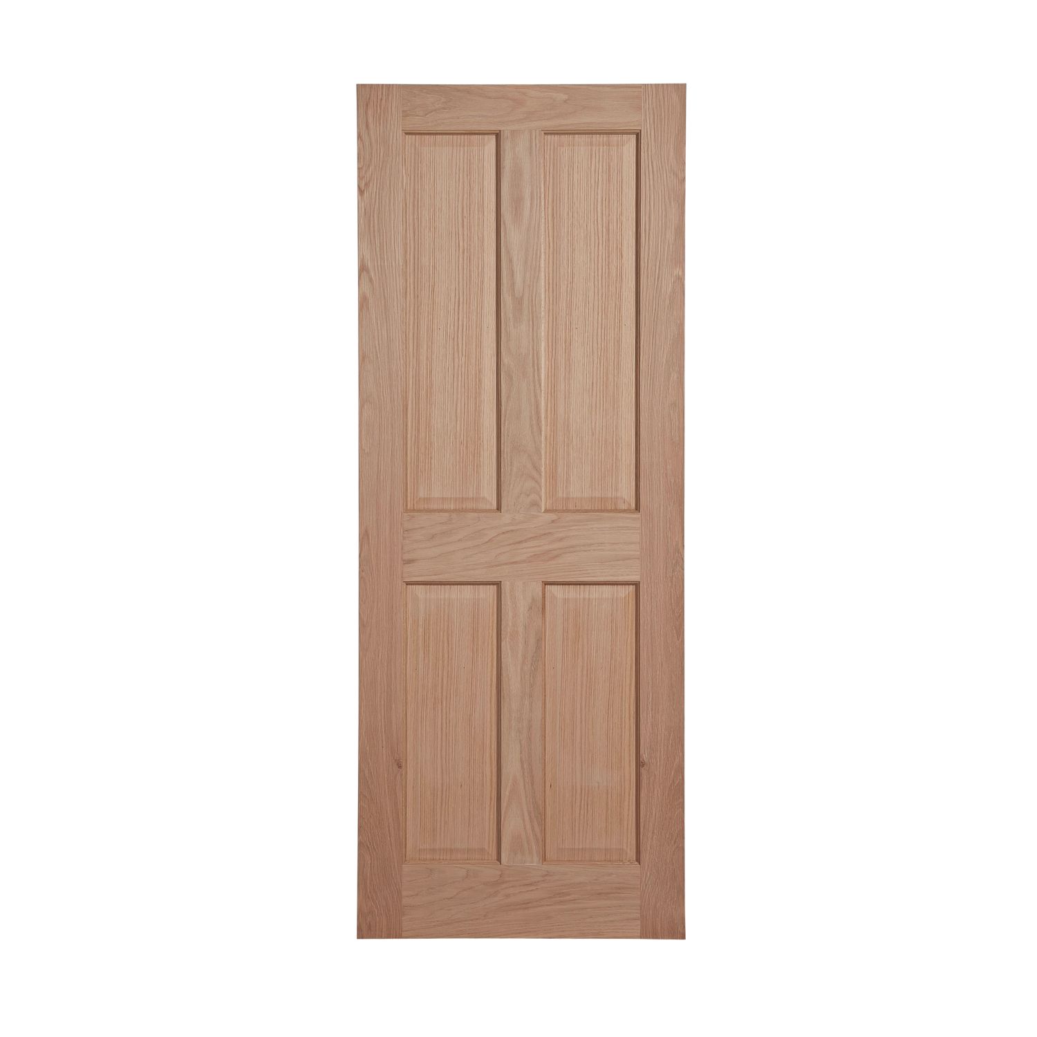 Satin Lacquered Oak Wooden 4-Panel Internal Victorian-Style Door 1981mm x 762mm (928FA)