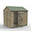 Forest 4Life 8' x 6' (Nominal) Reverse Apex Overlap Timber Shed with Base