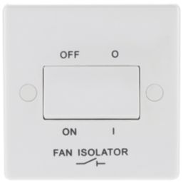British General Fan Switch 10A 1-Gang 3-Pole Fan Isolator Switch White