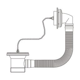 Flomasta Waste & Plug Chrome 16"