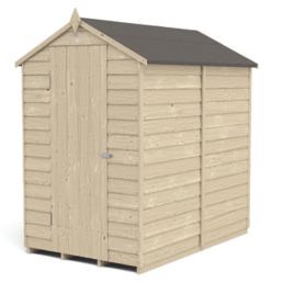 Forest  4' x 6' (Nominal) Apex Overlap Timber Shed with Assembly