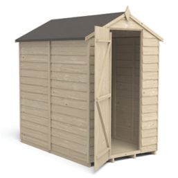 Forest  4' x 6' (Nominal) Apex Overlap Timber Shed with Assembly