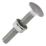Timco Exterior Carriage Bolts Carbon Steel Organic Silver Coating M6 x 40mm 10 Pack