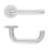 Eclipse Precision Safety Fire Rated Lever on Rose Door Handle Pair Polished Stainless Steel