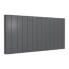 Reina Casina 600mm x 1230mm 4573BTU Anthracite Horizontal Aluminium Radiator
