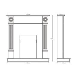 Be Modern Dunswood Electric Beam Inset Fire Oak-Effect 1070mm x 330mm x 1123mm
