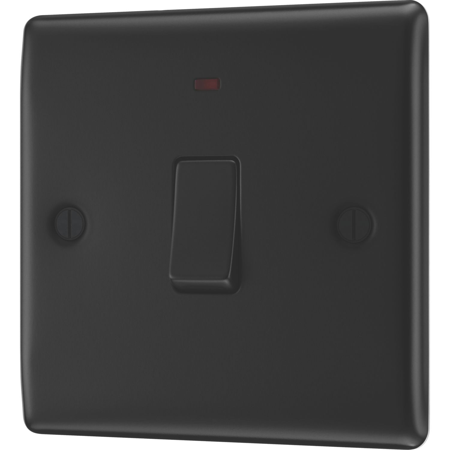 British General Nexus Metal 20A 1-Gang DP Control Switch Matt Black with LED (928PM)