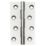 Polished Chrome  Solid Drawn Butt Hinges 100mm x 60mm 2 Pack