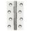 Polished Chrome  Solid Drawn Butt Hinges 100mm x 60mm 2 Pack