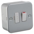 Knightsbridge  13A Switched Metal Clad Fused Spur   with White Inserts