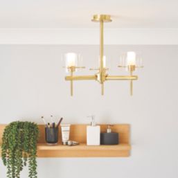 Spa Gene Ceiling Light Fitting Satin Brass