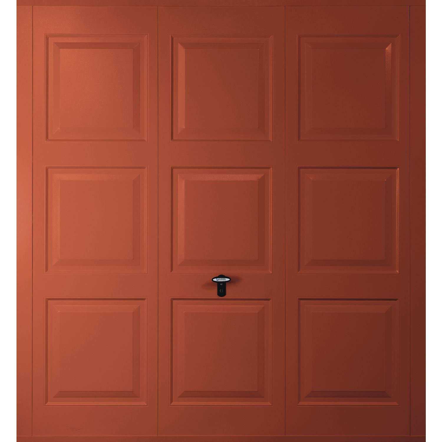 Gliderol Georgian 7' 6" x 7' Non-Insulated Framed Steel Up & Over Garage Door Terracotta (928VP)