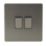 LAP  10AX 2-Gang 2-Way Light Switch  Slate-Effect