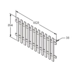 Forest Pale Picket  Fence Panels Golden Brown 6' x 3' Pack of 20