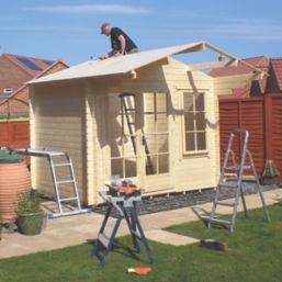 Shire Cannock 12' x 8' (Nominal) Apex Timber Log Cabin