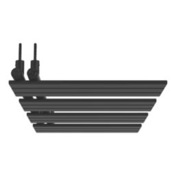 Flomasta Cantilever 1200mm x 500mm 1665BTU Black Vertical Designer Radiator