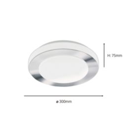 Eglo Carpi LED Bathroom Ceiling Light White/Chrome 3.6W 960lm
