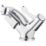 Refurb Swirl Commercial Chrome 109mm Cloakroom Lever Mono Basin Mixer Tap  With Clicker Waste