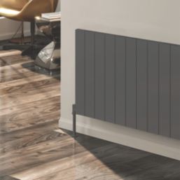Reina Casina Single 600mm x 470mm 1229BTU Anthracite Vertical Designer Radiator