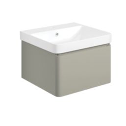Essentials Genoa Vanity Unit with Basin Matt Latte 500mm x 460mm x 360mm