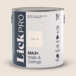 LickPro Max+ 2.5Ltr Pink 01 Eggshell Emulsion  Paint