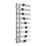 Reina 1235mm x 500mm 1482BTU Chrome Flat Designer Towel Radiator
