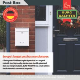 Burg-Wachter Trent Post Box White Metallic