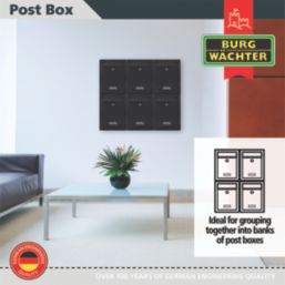 Burg-Wachter Trent Post Box White Metallic