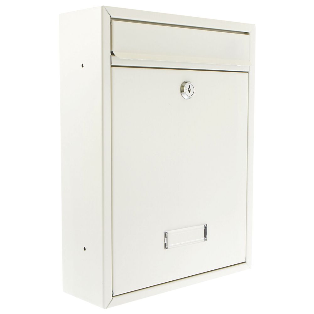 Burg-Wachter Trent Post Box White Metallic