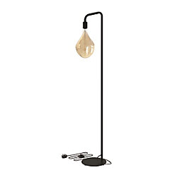 Calex  LED Floor Lamp with XXL EVO Gold Bulb Black 6W 100lm