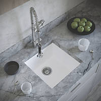 ETAL Comite 1 Bowl Granite Composite Kitchen Sink Matt White 440 x 440mm
