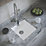 ETAL Comite 1 Bowl Composite Kitchen Sink Matt White 440mm x 440mm