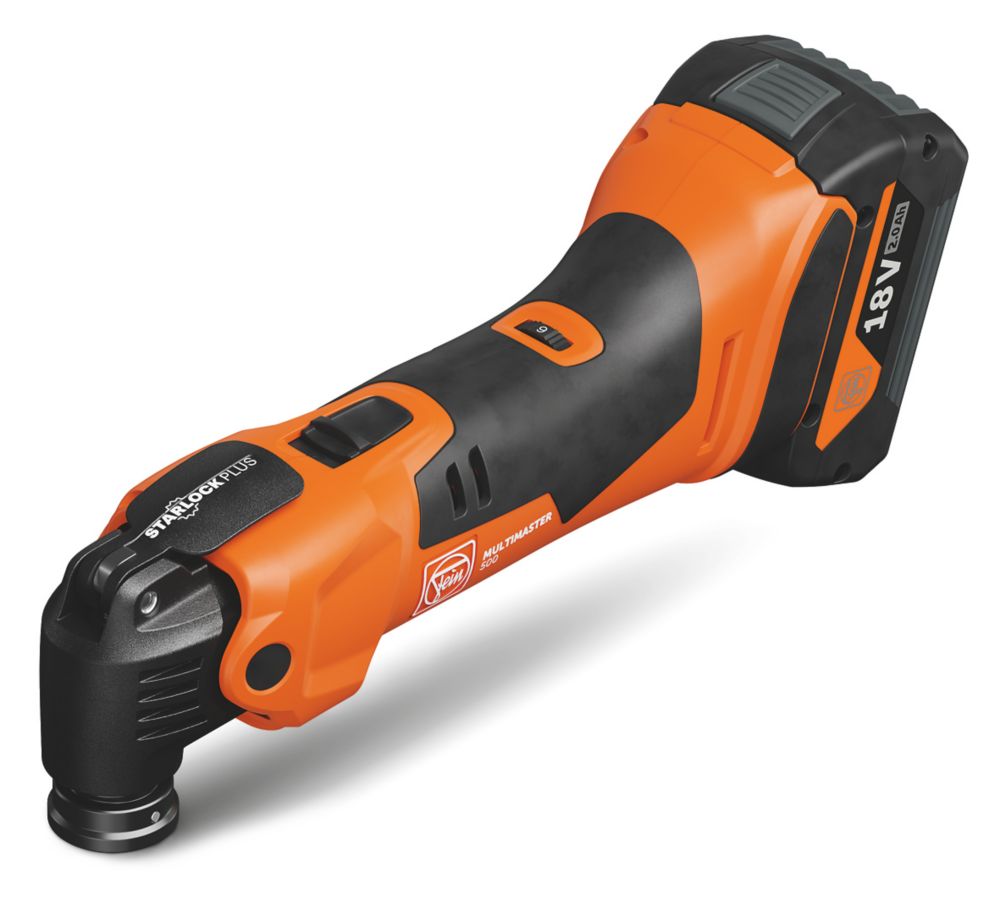 Fein AMM500 PLUS AS TOP 18V x 2.0Ah Li-Ion Coolpack Brushless Cordless  Oscillating Multi-Tool Screwfix