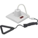 Knightsbridge Part M 50A 1-Way Pull Cord Switch White with Neon