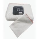 L-PRO Extra Large Knitted Cloths / Dishcloths White with Red Hemmed Edge 30cm x 50cm 20 Pack